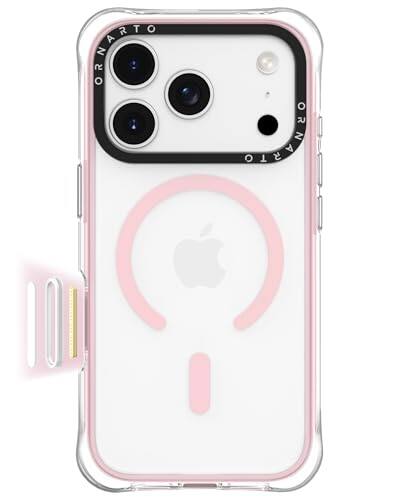 Alt View 1. Ornarto - ORNARTO Vortuxe for AirPods Pro 3 Case and Air Case for iPhone 17 Pro Max Clear in Pink - Chalk Pink.