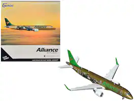 Embraer ERJ-190 Commercial Aircraft "Alliance Airlines" Gold Metallic with Graphics 1/400 Model Airplane by GeminiJets