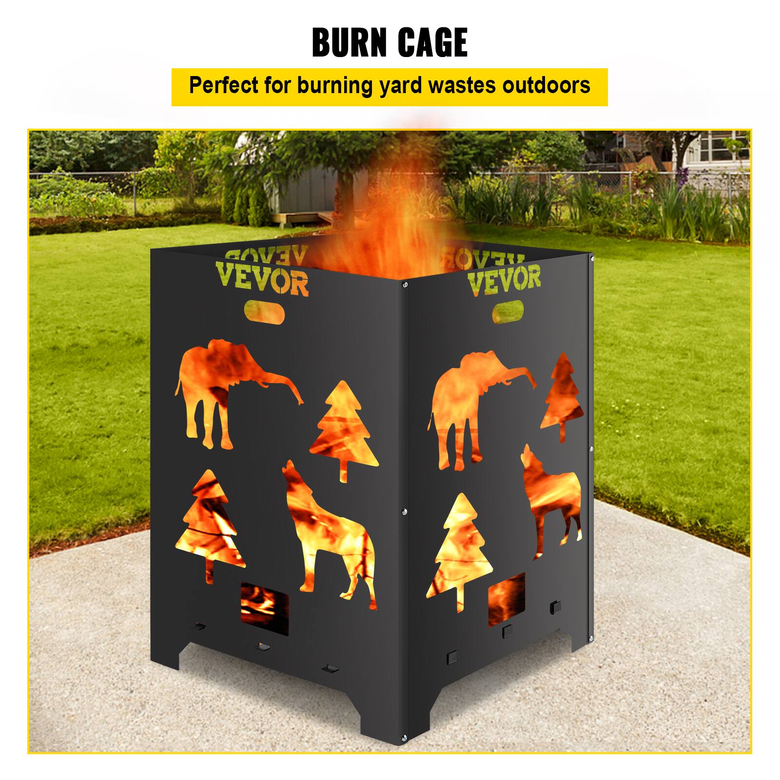 BURN CAGE  
Perfect for burning yard wastes outdoors