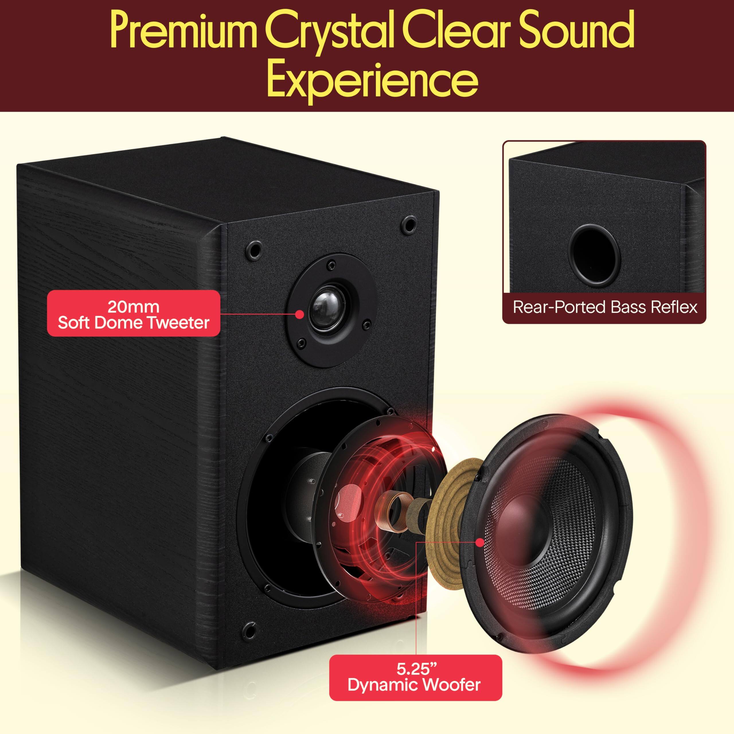 Premium Crystal Clear Sound Experience

- 20mm Soft Dome Tweeter
- Rear-Ported Bass Reflex
- 5.25" Dynamic Woofer