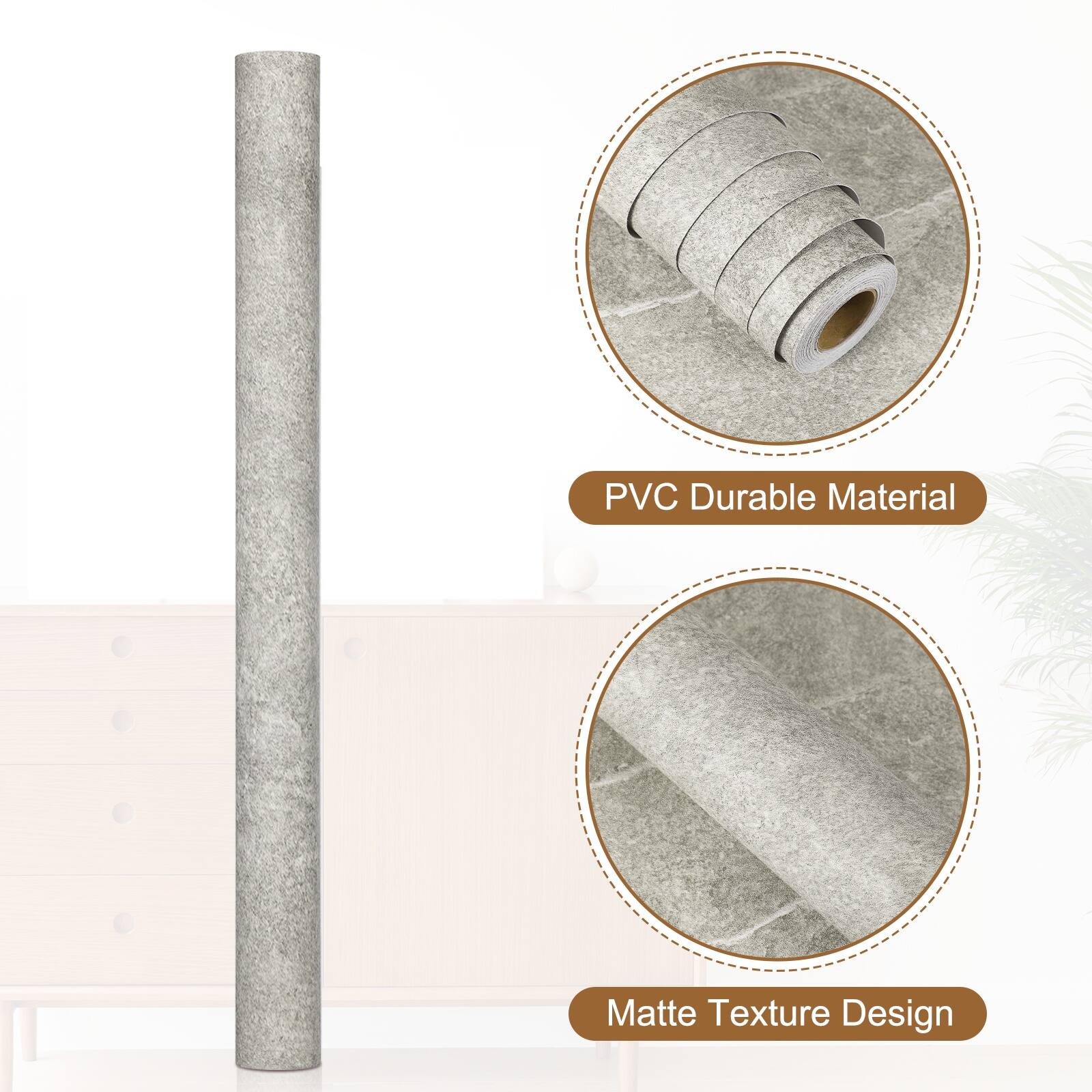 PVC Durable Material  
Matte Texture Design