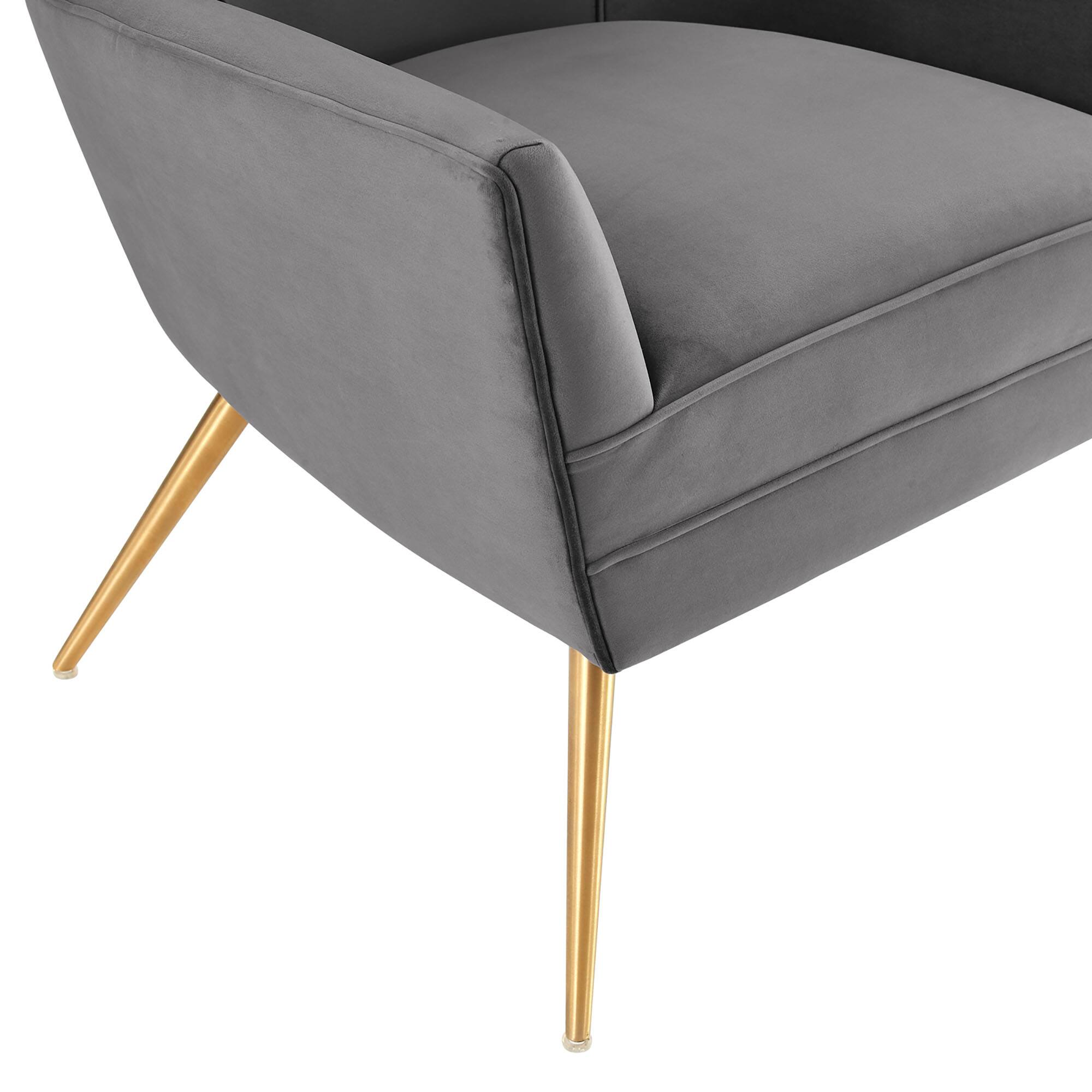 Alt View 4. Modway - Renata Button Tufted Performance Velvet Armchair by Modway - Gray.
