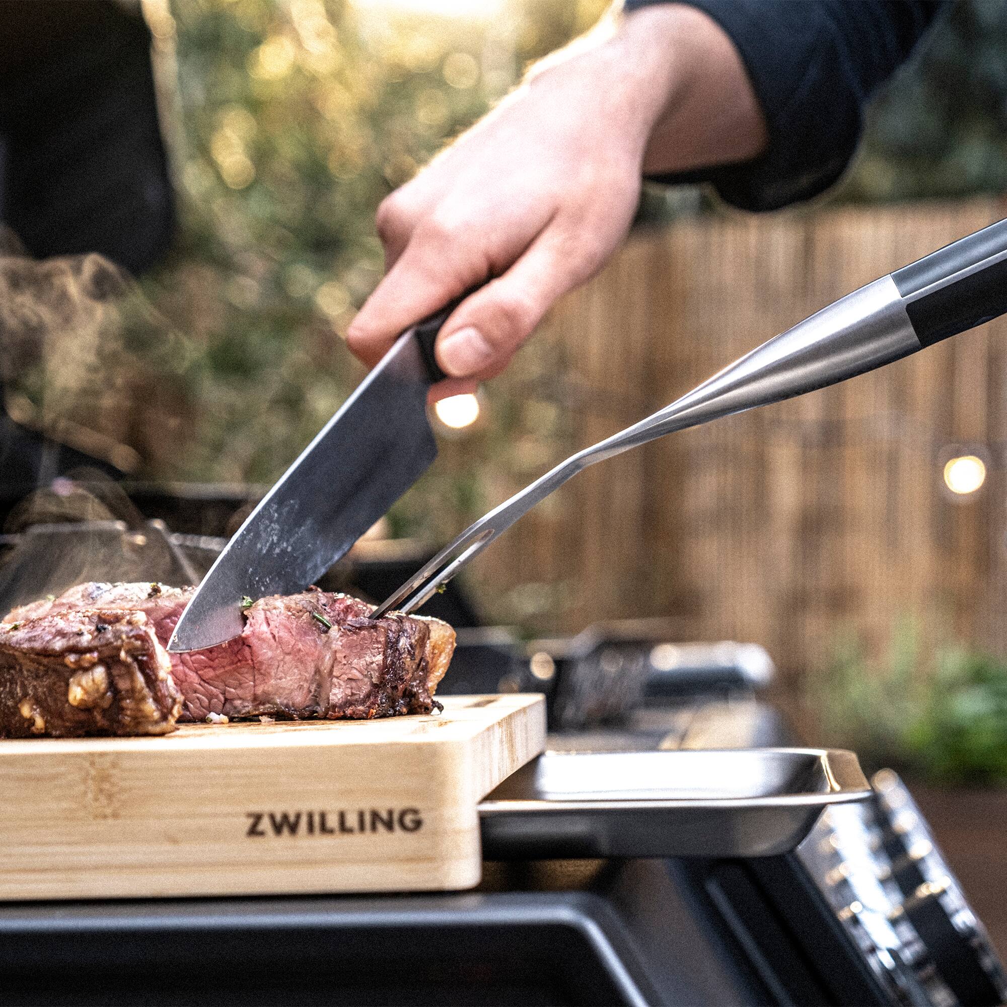 Alt View 4. ZWILLING - ZWILLING BBQ+ 16-inch Triple-Rivet Stainless Steel Grill Meat Fork - Stainless Steel.