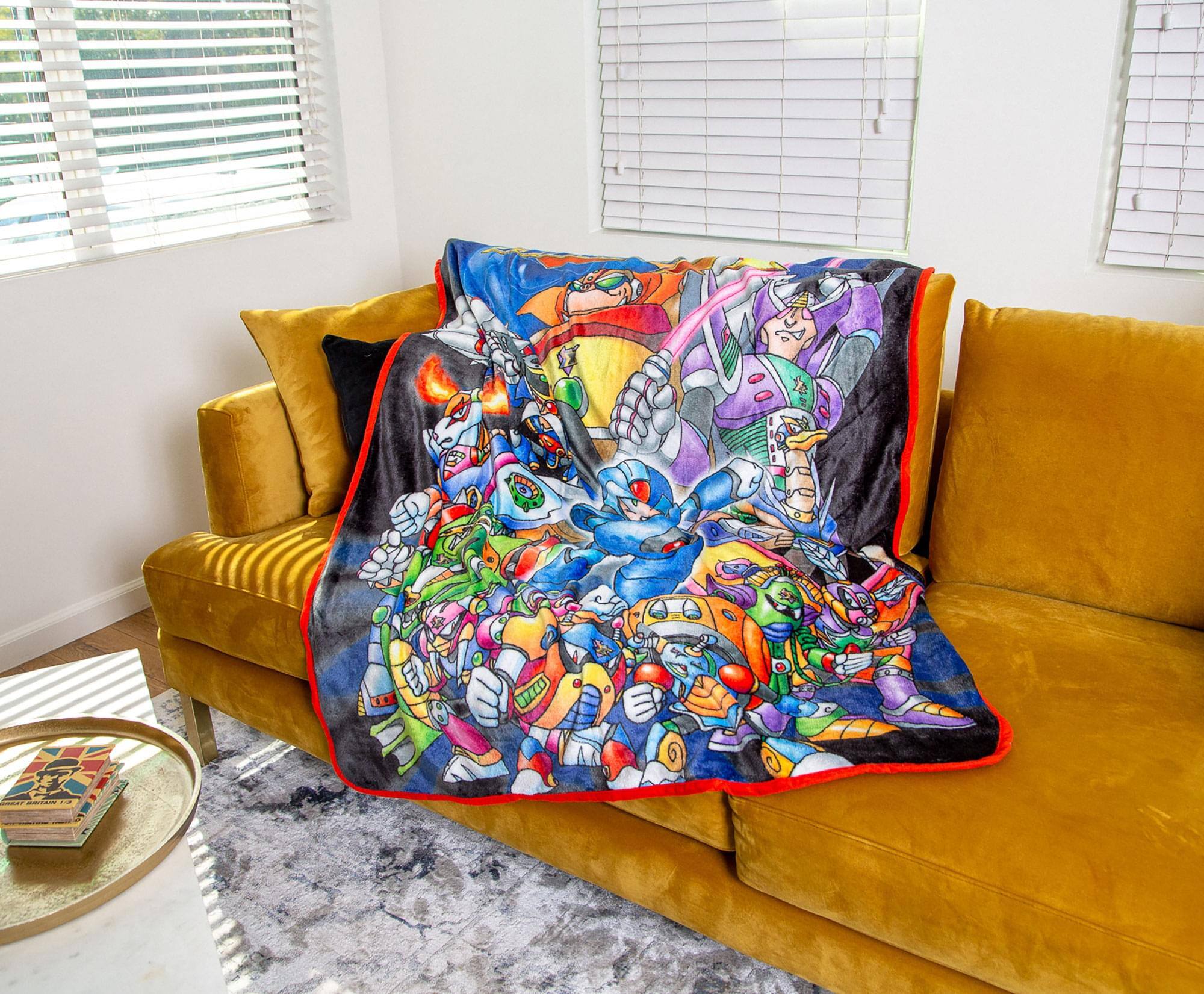Alt View 2. Toynk - Mega Man X Fleece Throw Blanket | 45 x 60 Inches - Blue.