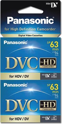 Front Standard. Panasonic - MiniDV Cassette.