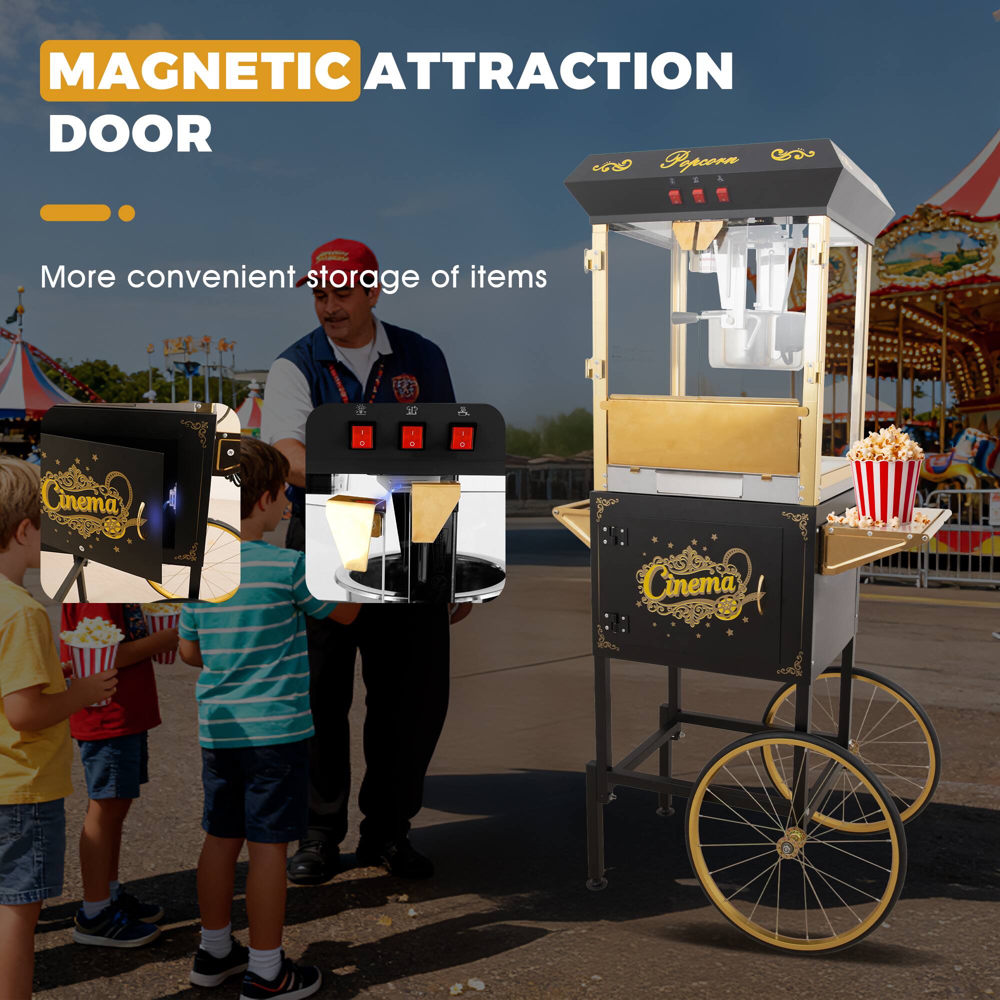 MAGNETIC ATTRACTION DOOR

More convenient storage of items