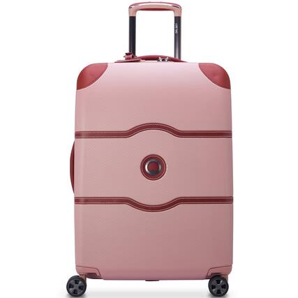 Front. Delsey - Delsey Chatelet Air 2.0 24" Medium Checked Spinner - Pink.