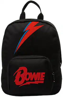 PopMarket - David Bowie - Rocksax - Bowie - Lightning Logo - Mini Backpack (Black) - Multicolor
