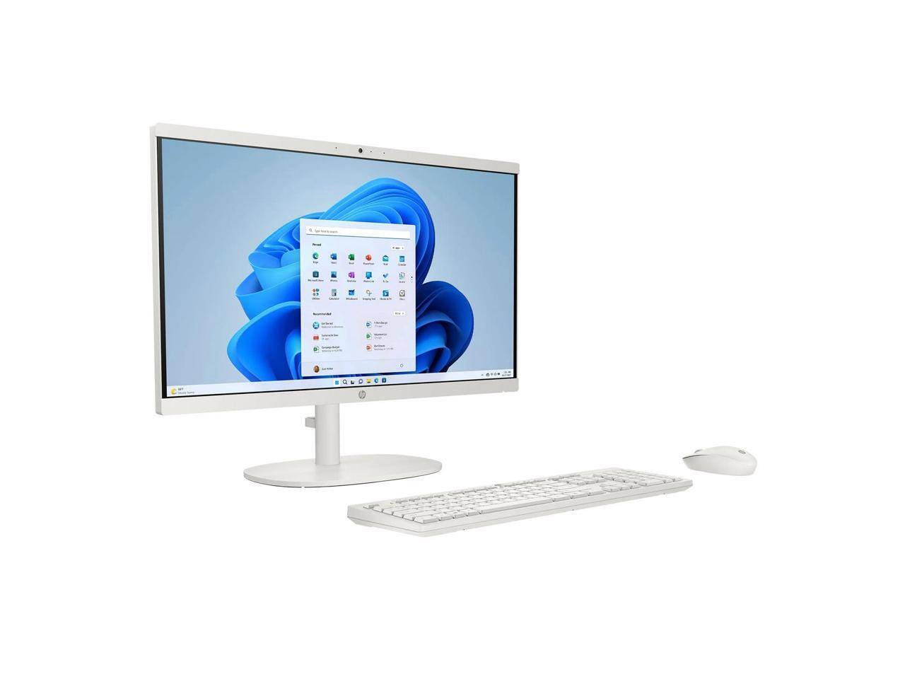 Alt View 1. HP - HP 22-dg0003w 21.45" FHD AIO Intel Pentium J5040 2.0GHz 8GB 128GB W11H - White.