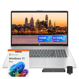 HP - 17.3" FHD Business Laptop,Intel i5-1334U,16GB RAM,512GB SSD+160GB Dock Set,Intel Iris Xe Graphics,Win 11 Pro - Silver