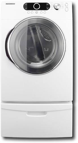 Front Standard. Samsung - 7.3 Cu. Ft. 9-Cycle Gas Dryer - White.
