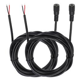 Unique Bargains - 2pcs DC Power Pigtails Cable, 5.5x2.1mm Female to Bare Wire, for PC, Laptop, Toys, Cellphone, Electronic Devices - Black