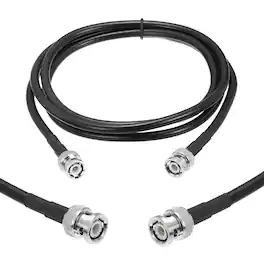 Unique Bargains - KMR/LMR240 BNC Coaxial Cable, 50 Ohm, 5Ft, BNC M/M, Low-Loss Extension for RF Radio, Modem, Signal Generator - Black