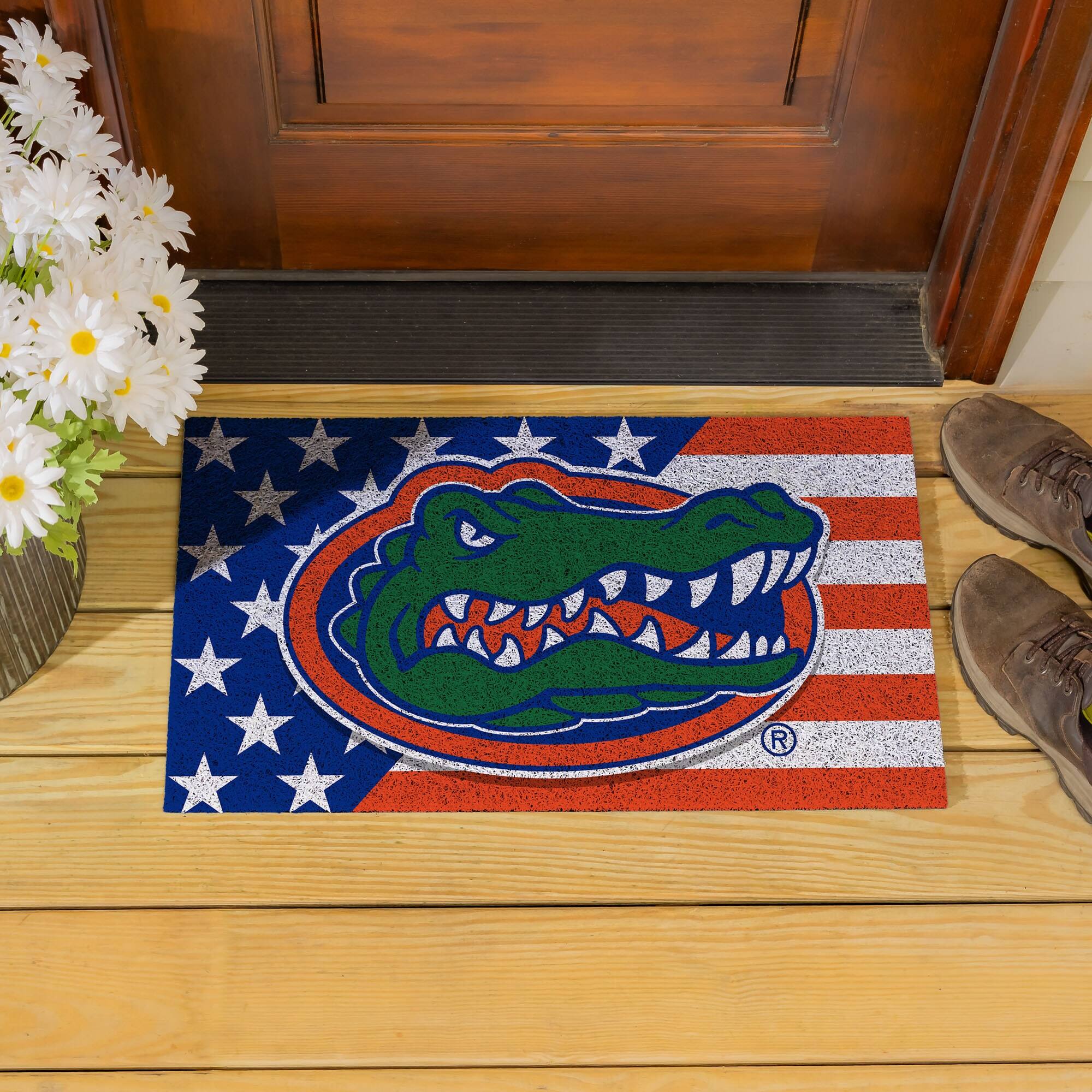 Alt View 3. Evergreen Enterprises - Florida Gators 16" x 28" Stars & Stripes Patriotic Turf Mat - Multicolor.