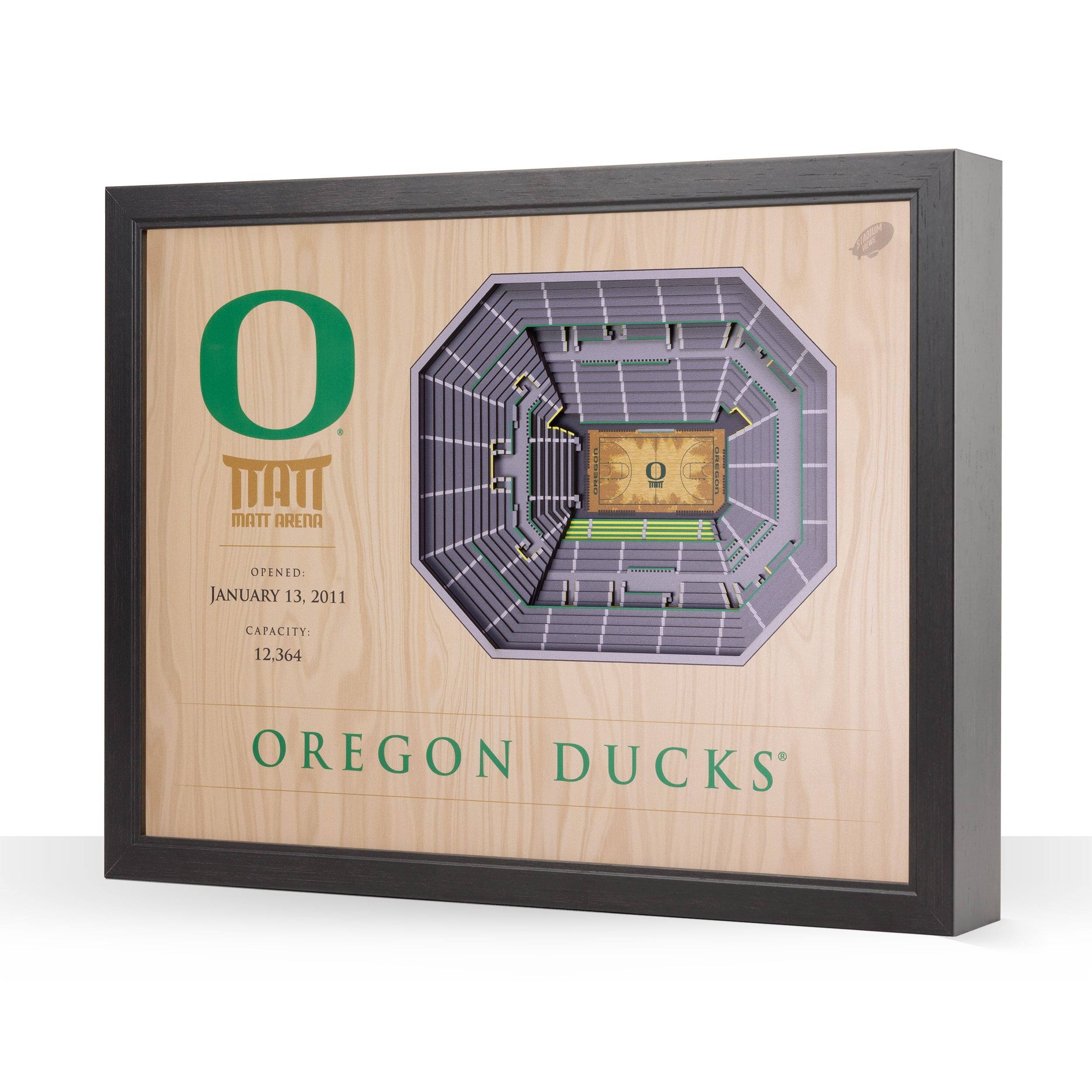 Oregon Ducks 25-Layer StadiumViews 3D Wall Art