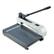 Front. VEVOR - Guillotine Sheet Metal Shear, 12 in Manual Hand Plate Shear, Heavy Duty Metal Plate Cutter Tool, with Solid Steel Frame - Gray.