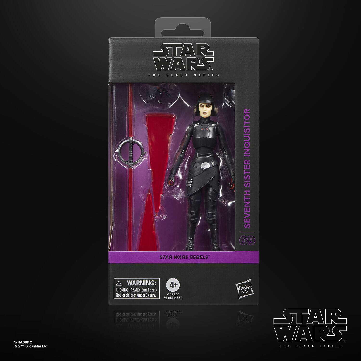 STAR WARS THE BLACK SERIES INQUISITOR SISTER SEVENTH 09 STAR WARS REBELS 0 HASBRO & iH Lucastim Lod WARNING: 4+ CHOKING HAZARD-Small parts. Not For children under 3 years. 264W PRSO ASST Hs 22 P qrq spur 1 Acmur oPe CHOKUE YSV0 200 tuT Hnlur STAR WARS I