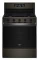 Whirlpool - 30 in. Wide 5 burners 5.0 cu. ft. Freestanding Gas Range with Air Cooking Technology - Black Stainless Steel