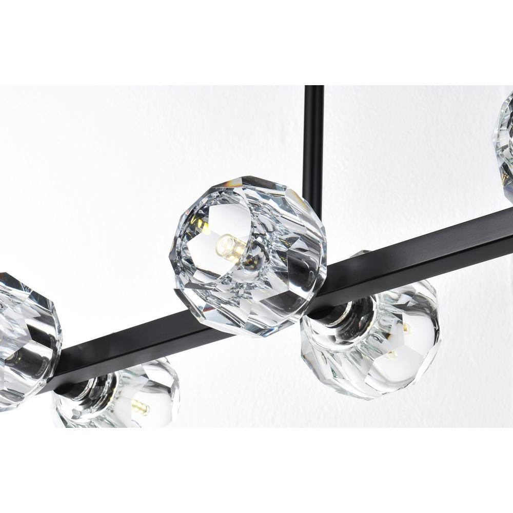 Alt View 4. Elegant Lighting - Eren 31 inch Pendant Light in Black - Black.