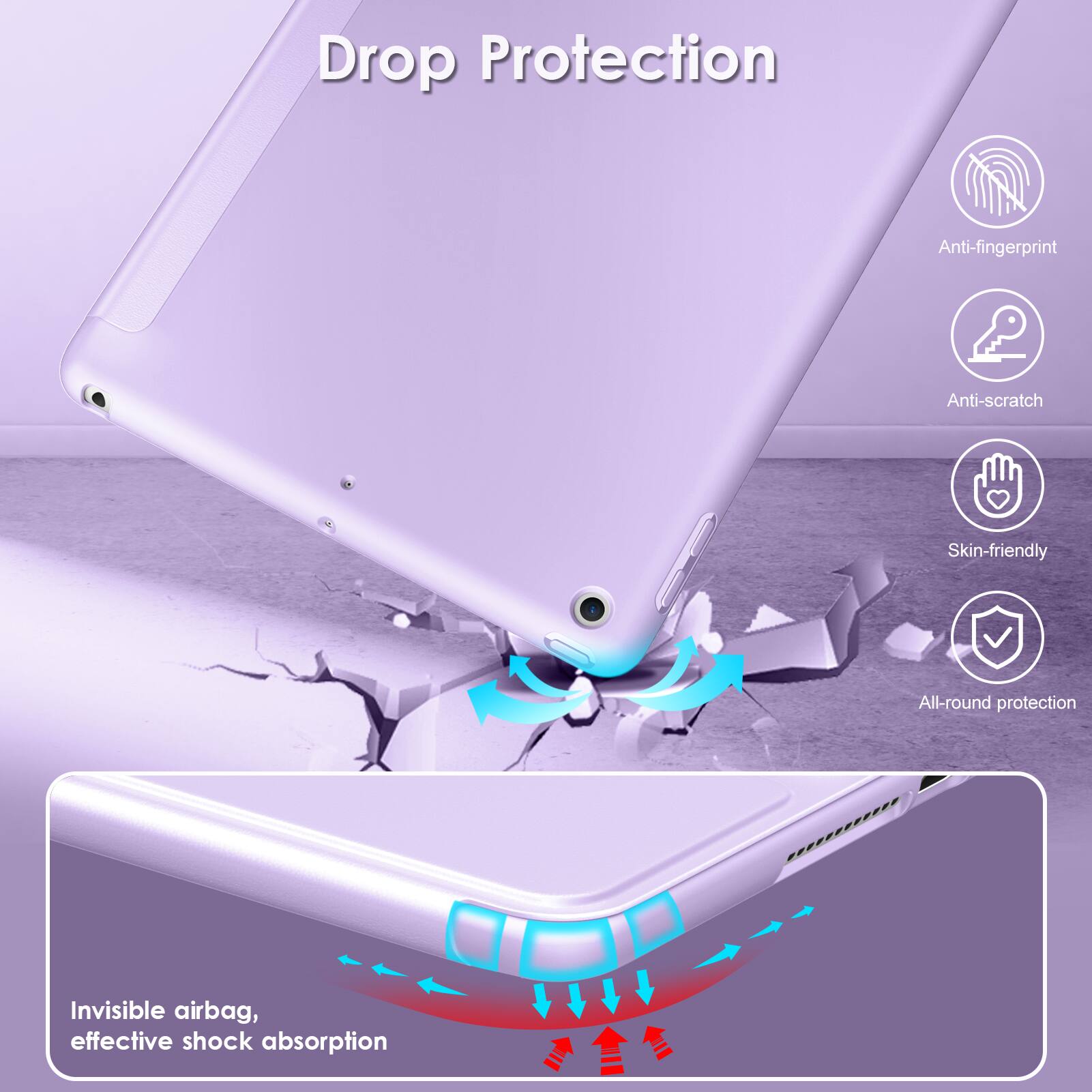 Drop Protection

- Anti-fingerprint
- Anti-scratch
- Skin-friendly
- All-round protection

Invisible airbag, effective shock absorption