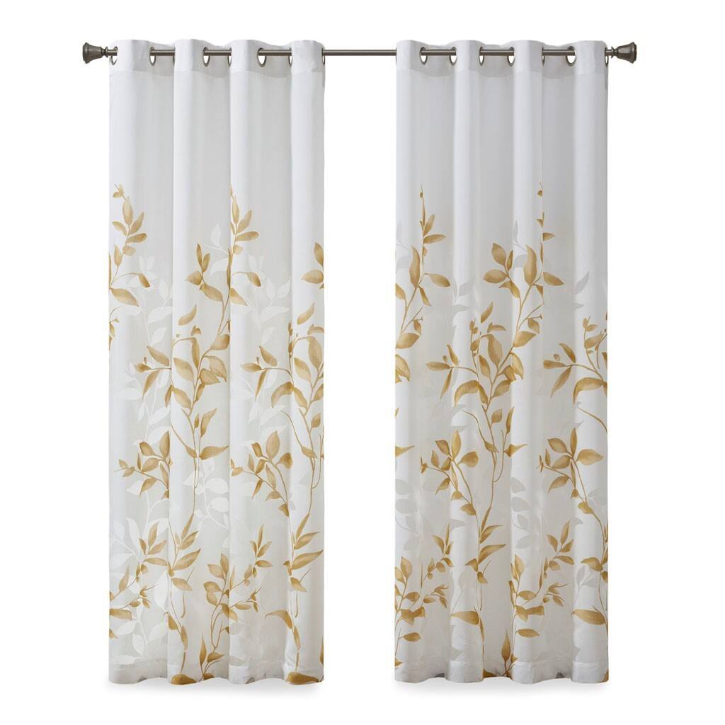 Alt View 7. BreeBe - Burnout Printed Curtain Panel - Multicolor.