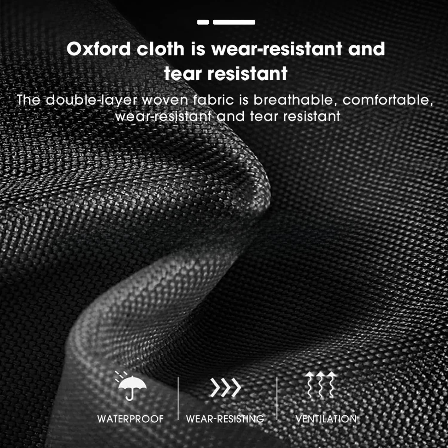 Oxford cloth is wear-resistant and tear resistant

The double-layer woven fabric is breathable, comfortable, wear-resistant, and tear resistant

WATERPROOF WEAR-RESISTING VENTILATION