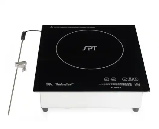 CAUTION: Do not touch surface after use as it retains heat from cookware.
SPT
Mr. Induction
POWER
100% 100% 1h 10 min 1 min
On/Off