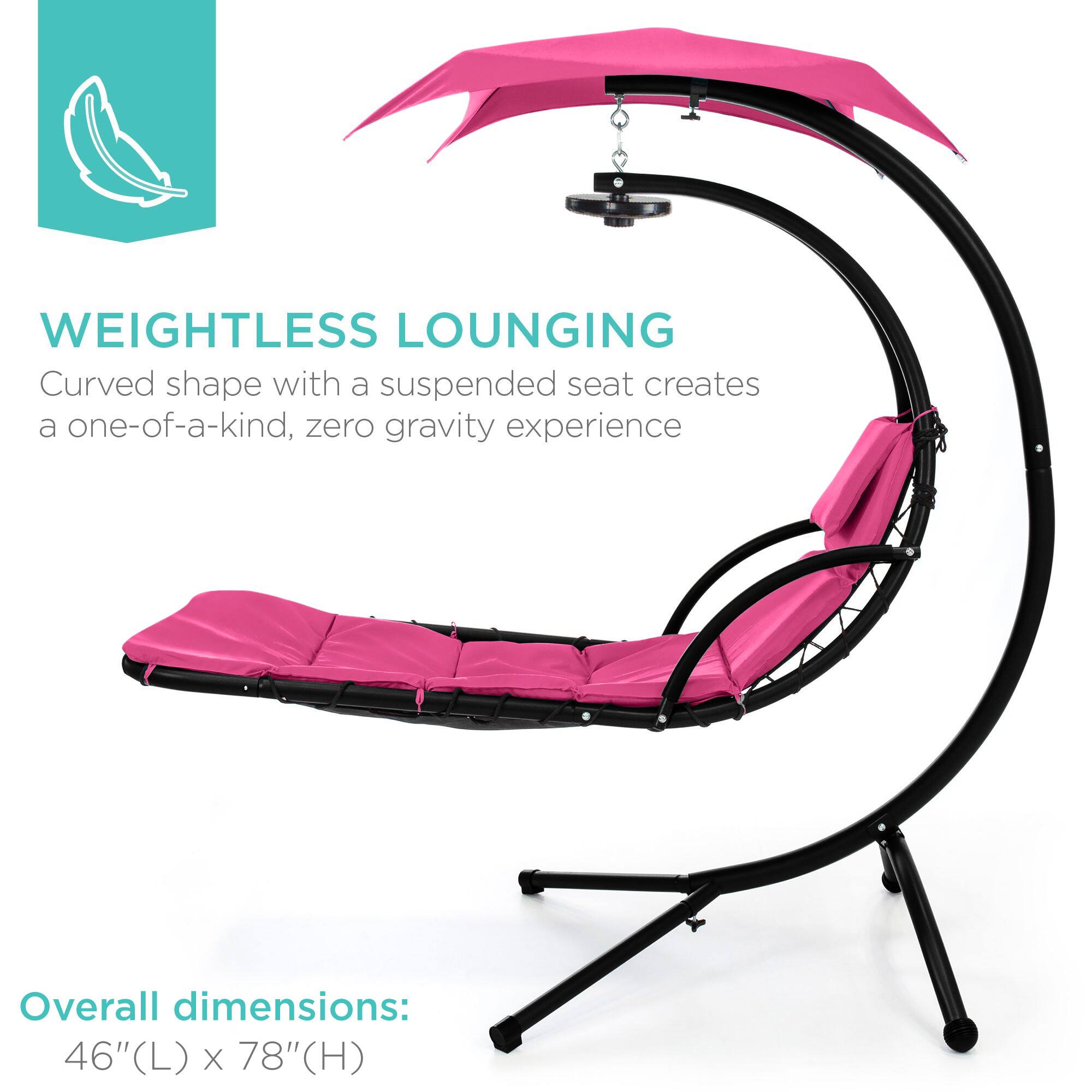 WEIGHTLESS LOUNGING  
Curved shape with a suspended seat creates a one-of-a-kind, zero gravity experience  

Overall dimensions:  
46"(L) x 78"(H)