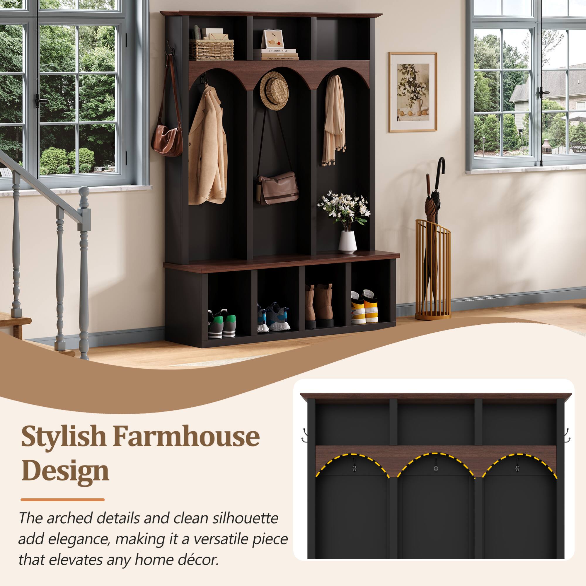 Stylish Farmhouse Design

The arched details and clean silhouette add elegance, making it a versatile piece that elevates any home décor.