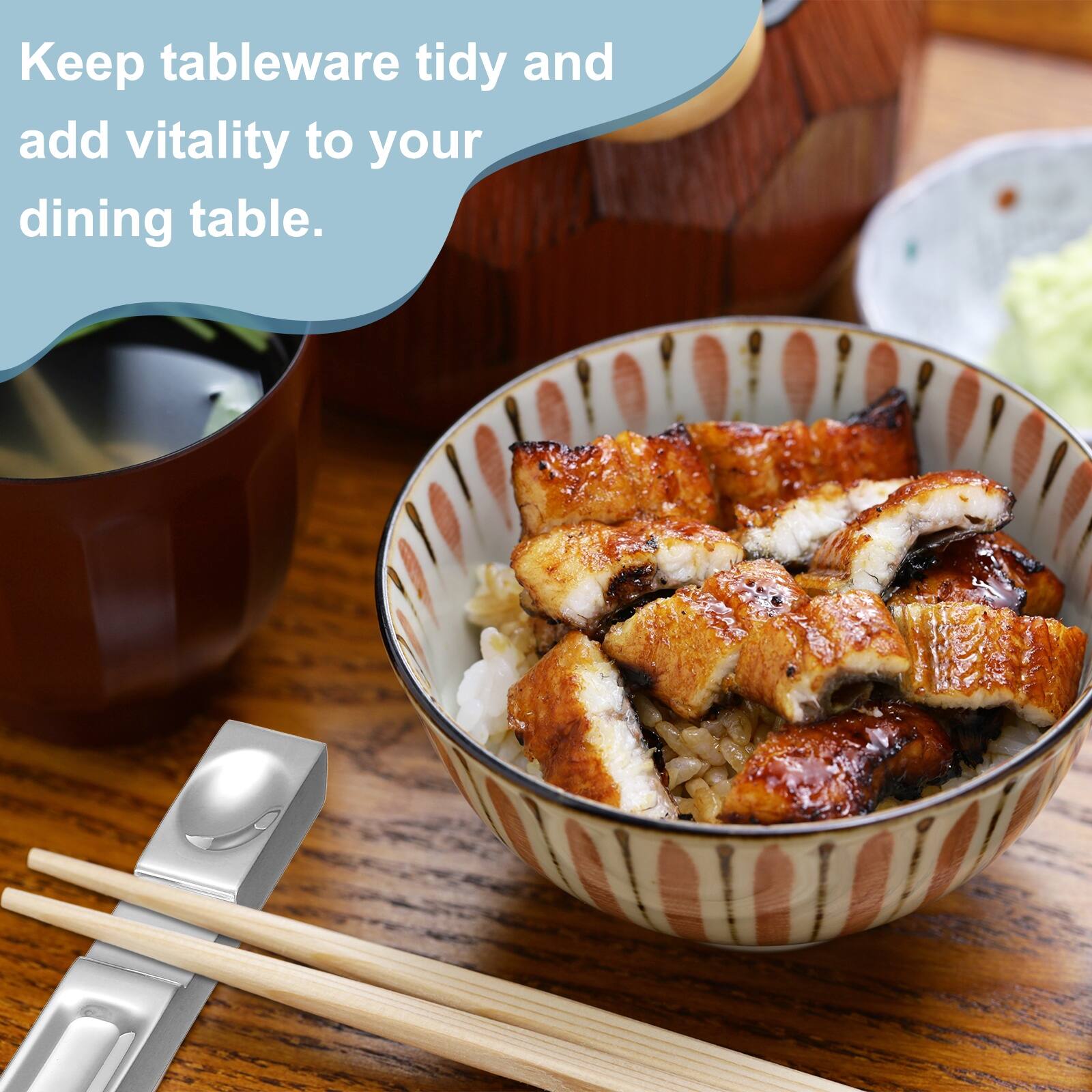 Keep tableware tidy and add vitality to your dining table.