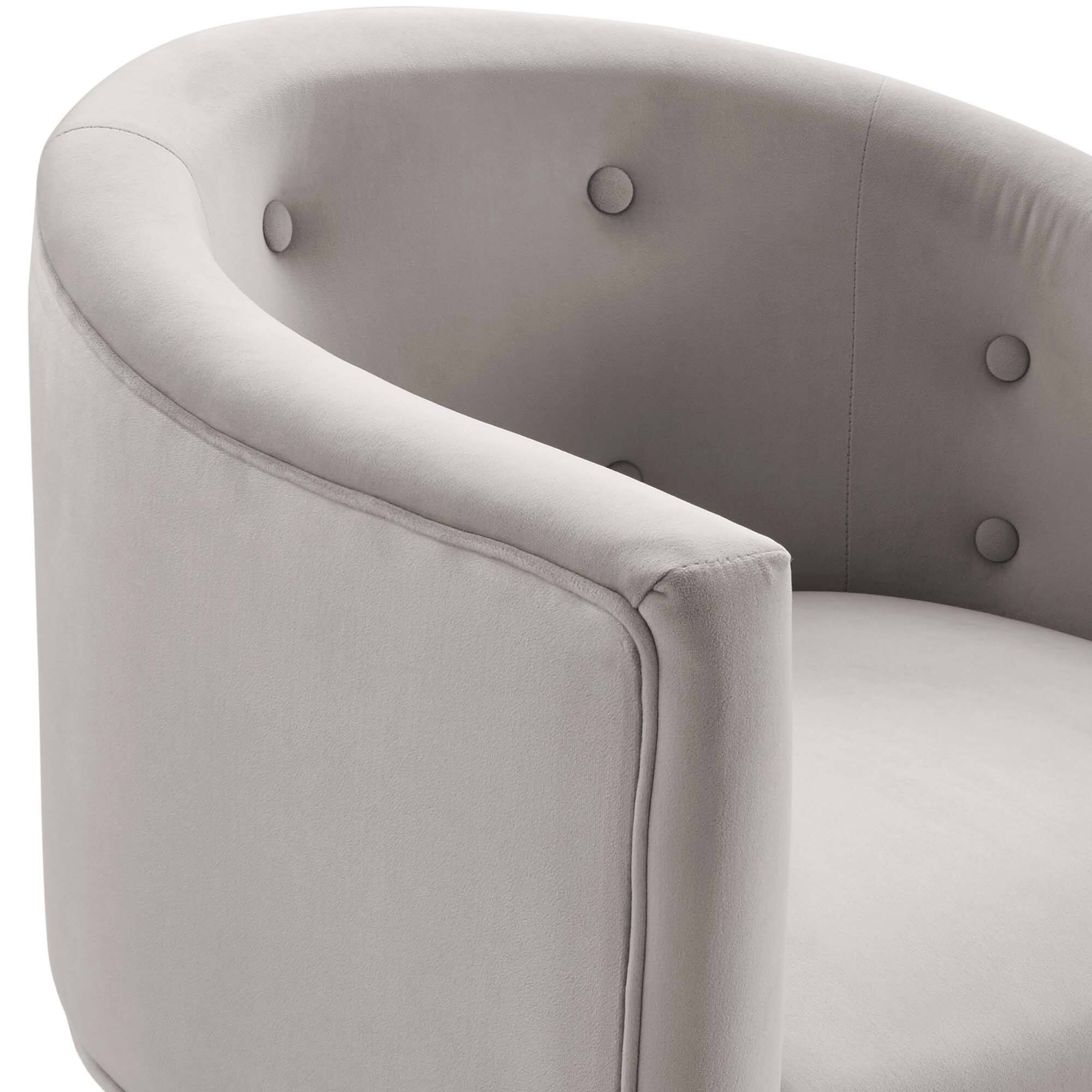 Alt View 5. Modway - Savour Tufted Performance Velvet Accent Chairs Set of 2 by Modway - Light Gray.