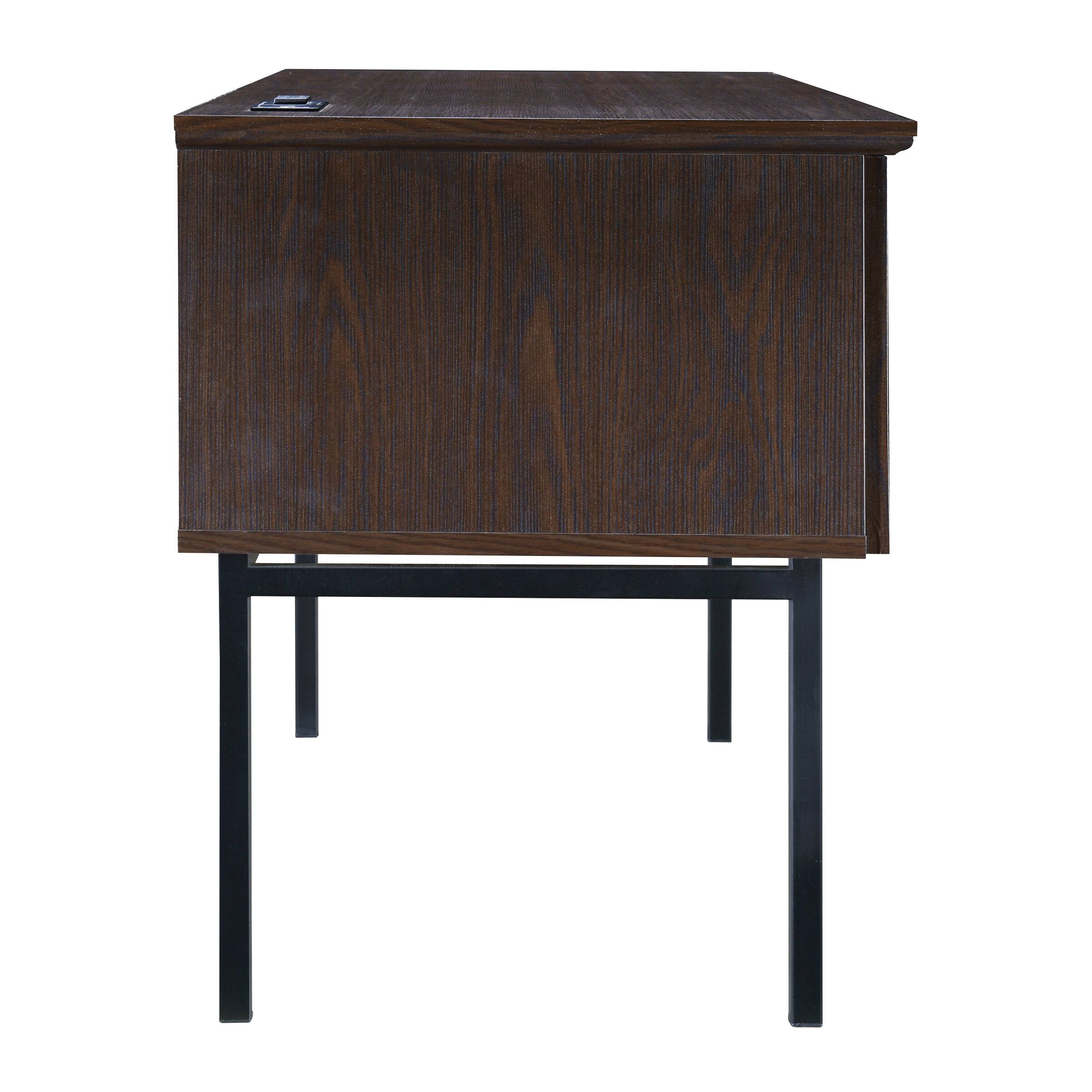 Left. OSP Home Furnishings - Jefferson Executive Desk With Power - Espresso.