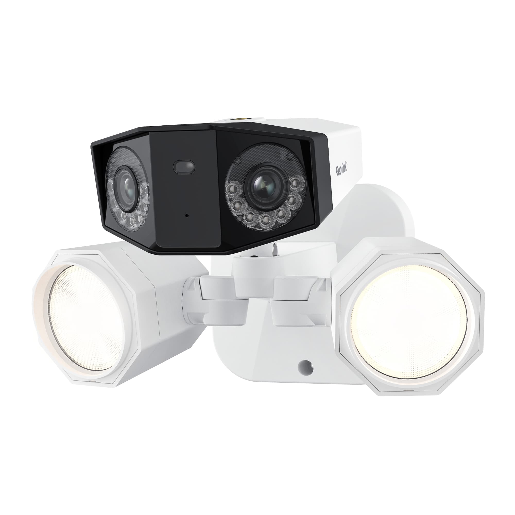 Reolink - Duo Floodlight PoE 4K 180° Dual-Lens Floodlight Camera,1800-Lumen Floodlights Color Night Vision Smart Detection - White