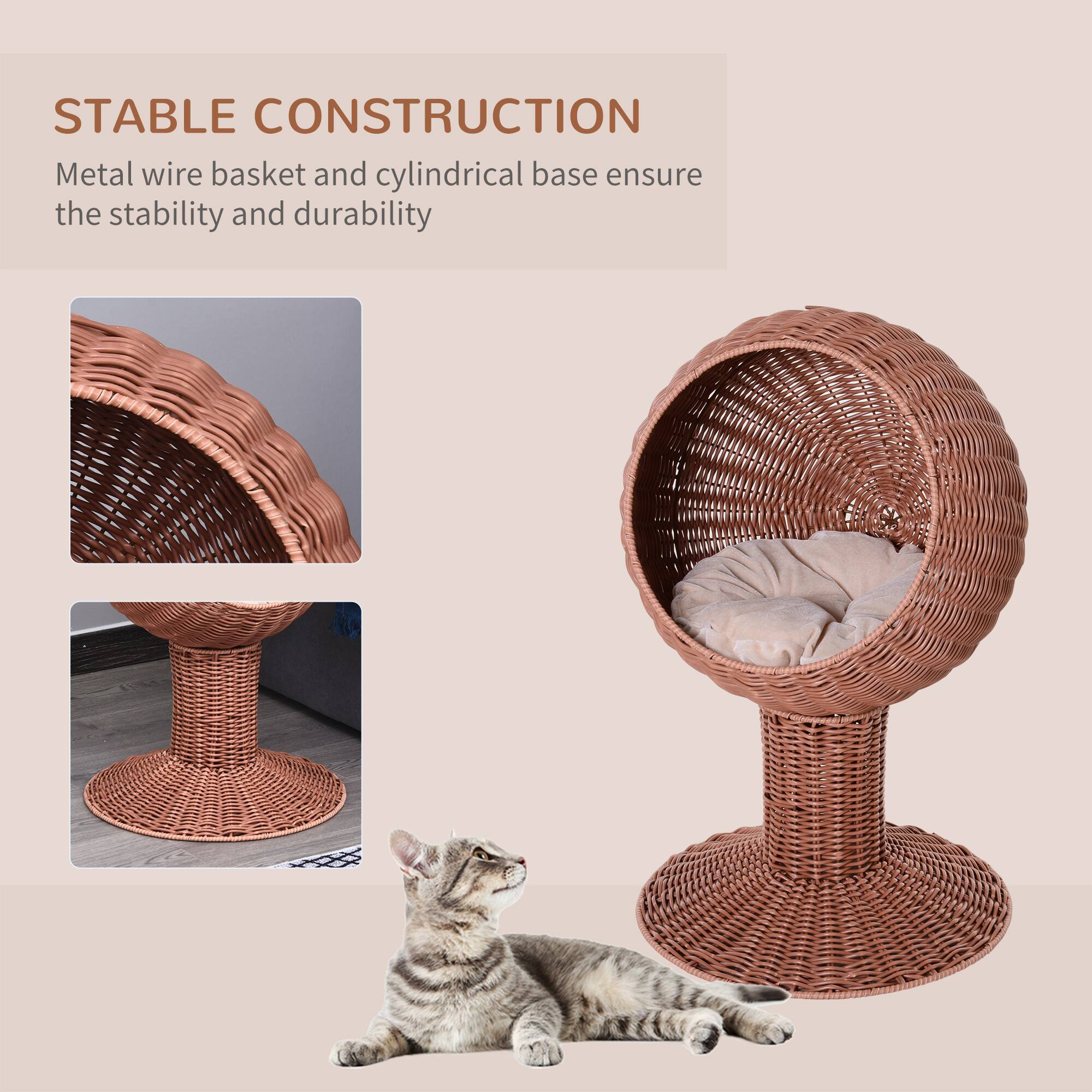STABLE CONSTRUCTION  
Metal wire basket and cylindrical base ensure the stability and durability