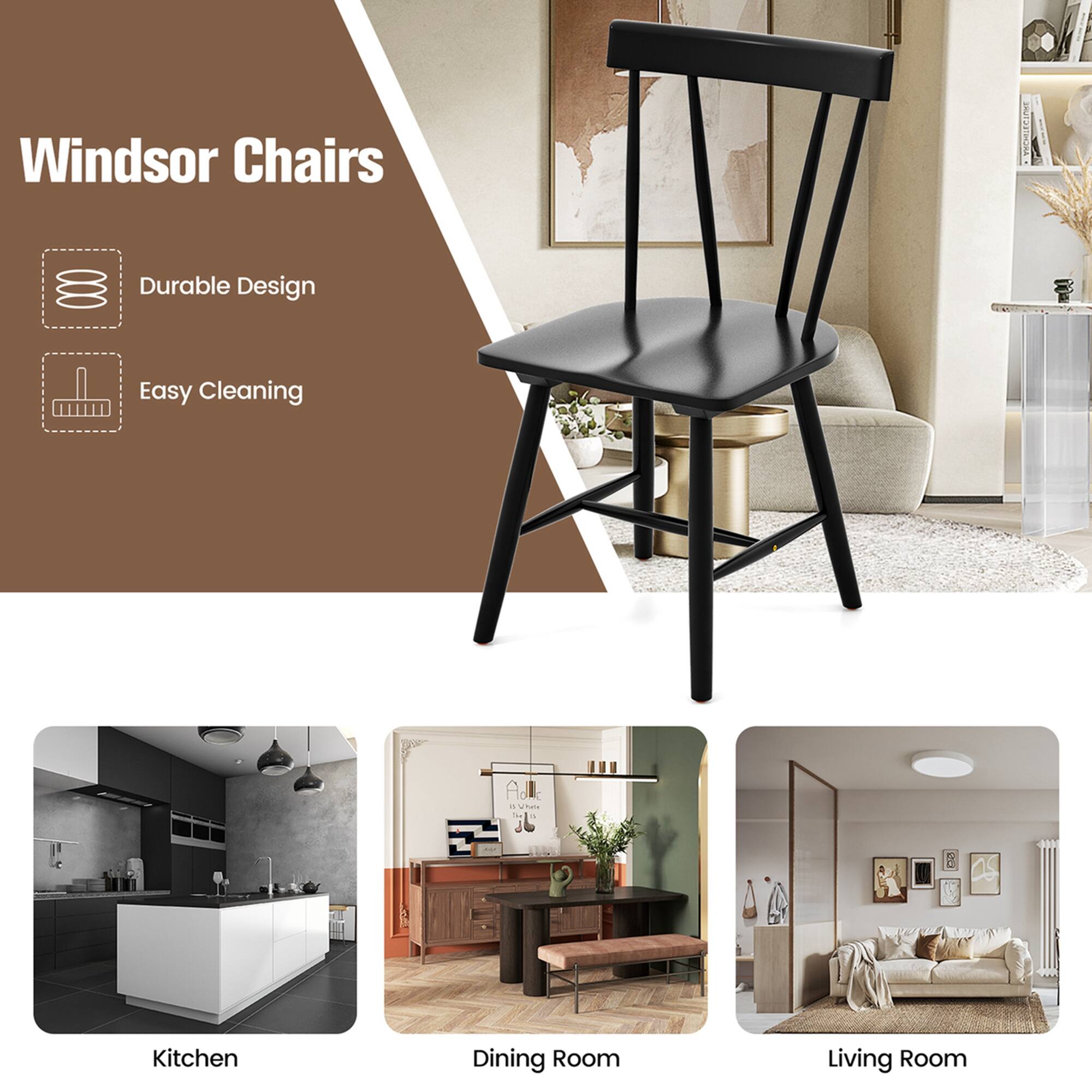 Windsor Chairs Durable Design Easy Cleaning i Kitchen Dining Room Living Room