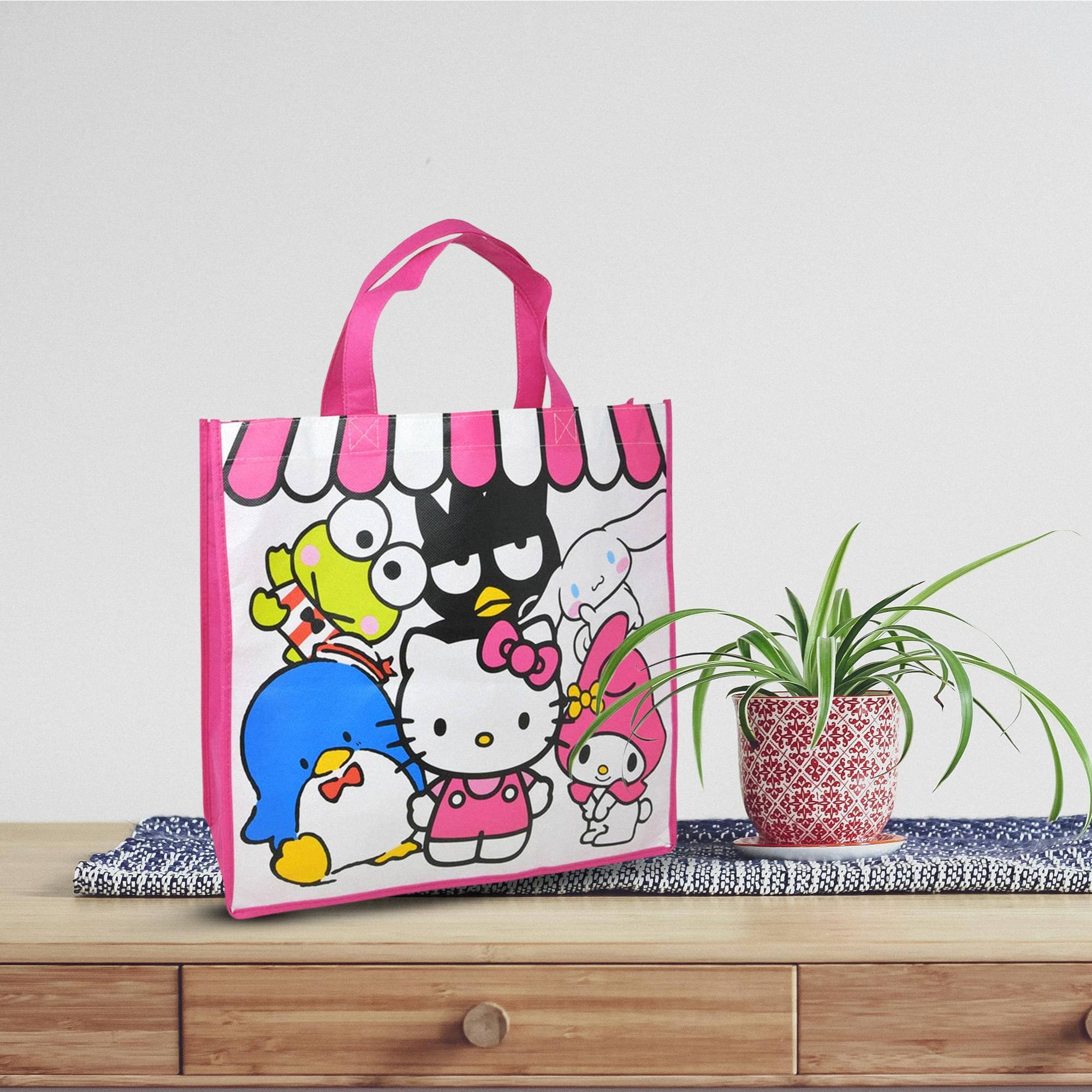 Alt View 1. Hello Kitty - Sanrio Hello Kitty and Friends Eco Friendly Tote Bag | 15" x 5.5" x 13.5" - Multi-Color.