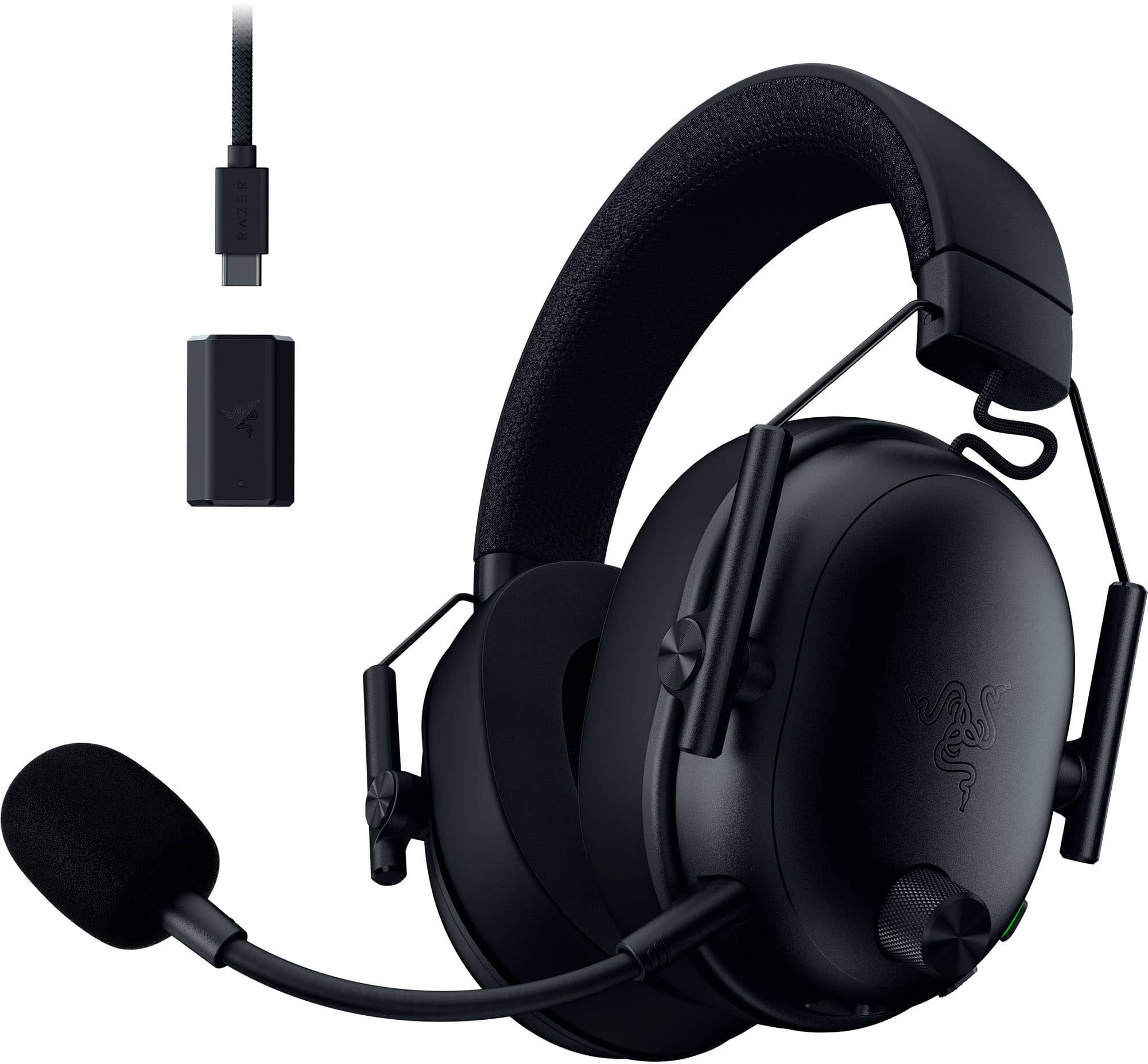 Front. Razer - BlackShark V3 Wireless Over-the-Ear Gaming Headset for PC, Mac, Playstation, Nintendo Switch, Smartphone - Black.