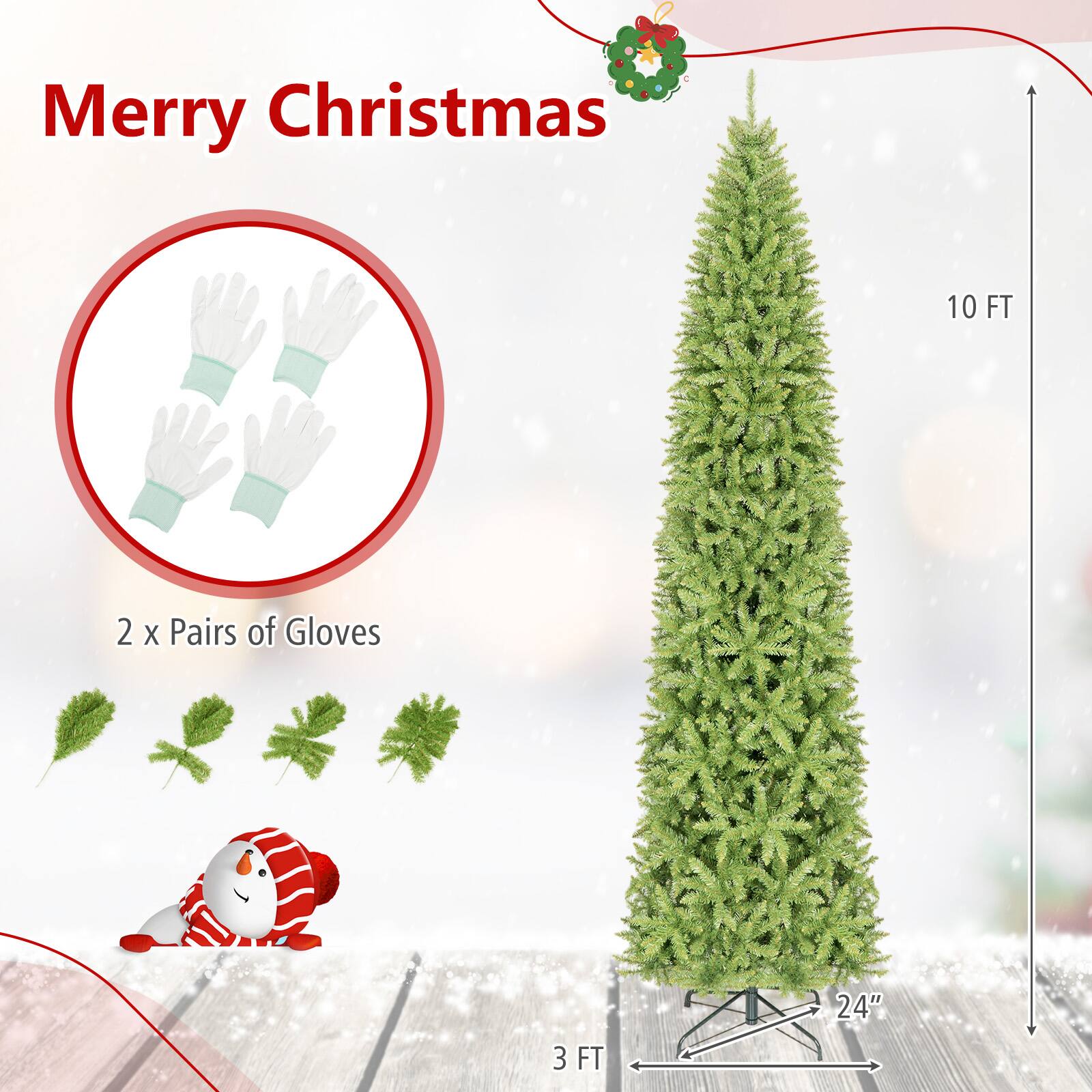 Merry Christmas

10 FT

2 x Pairs of Gloves

24"

3 FT