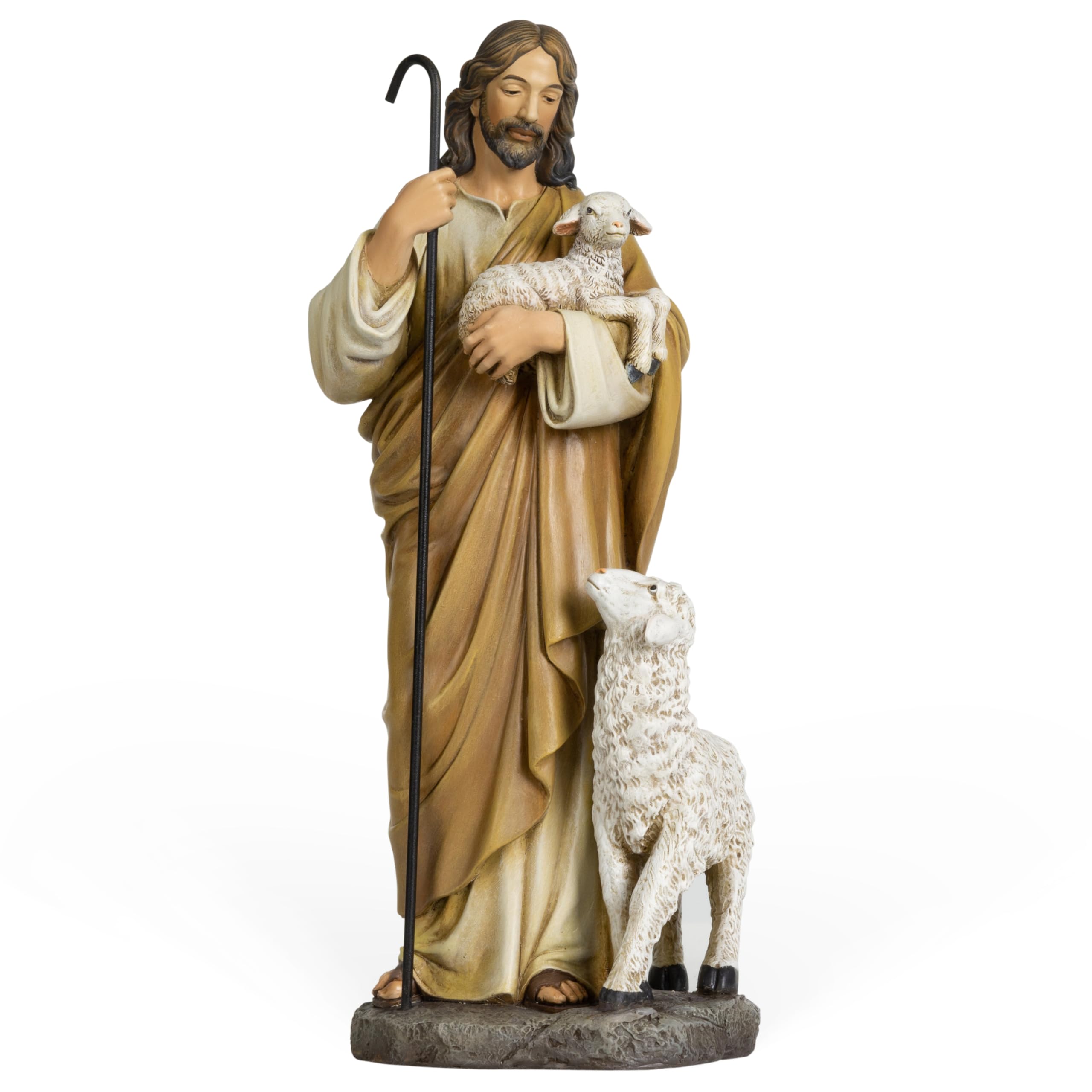 Front. Refined Abode Design - Bc The Good Shepherd Statue 11 8 H Figure Grace Hope And Guidance Home Decor Religious Gift Classical.