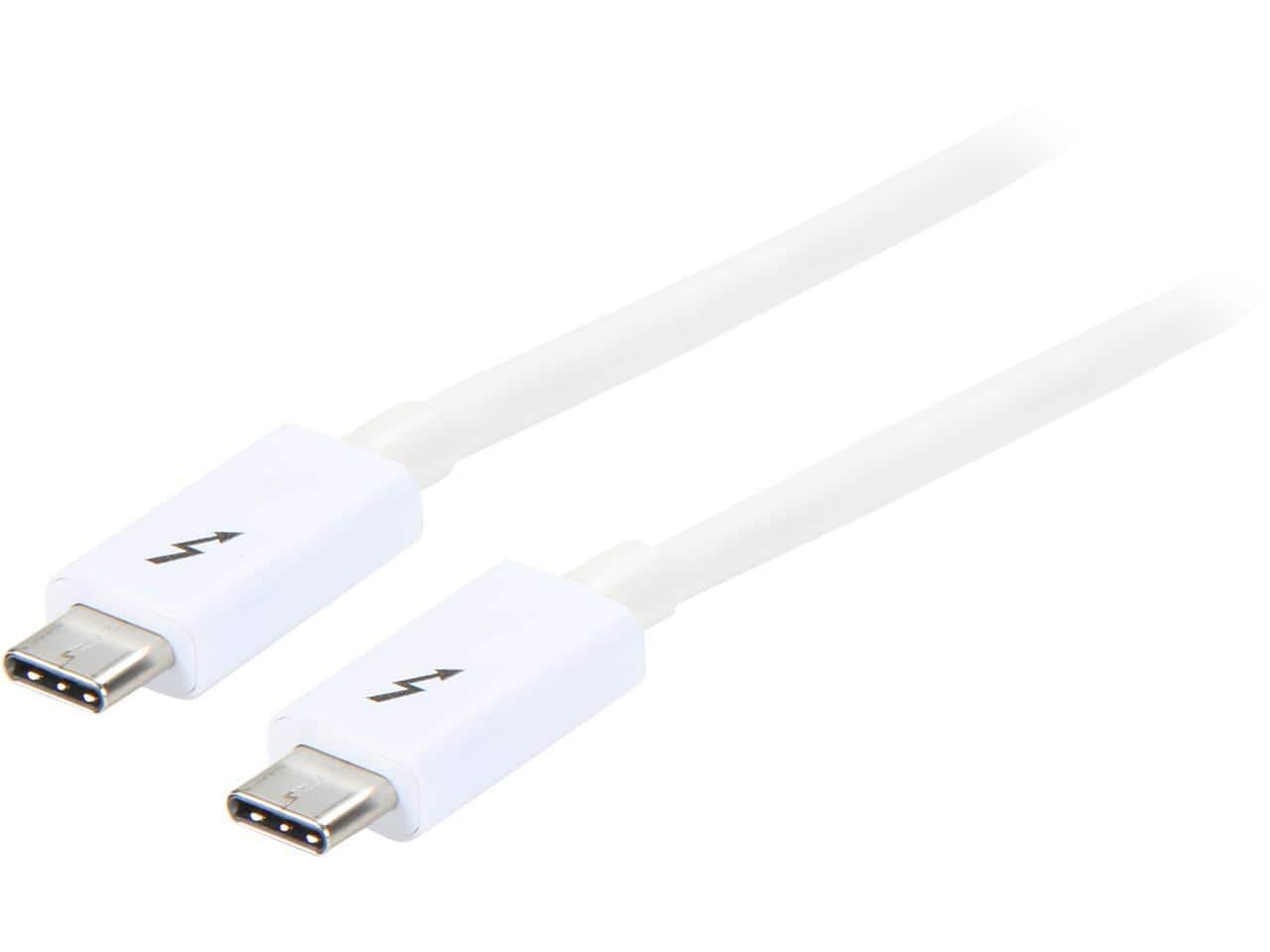 StarTech.com - TBLT3MM2MW Thunderbolt 3 Cable, 2m White, 4K 60Hz, USB-C to USB-C