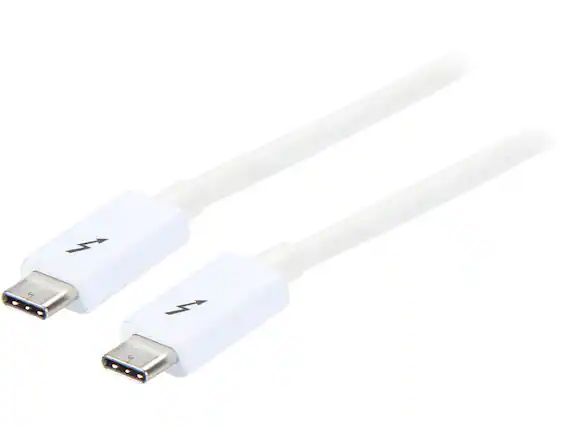 Front. StarTech.com - StarTech.com TBLT3MM2MW Thunderbolt 3 Cable, 2m White, 4K 60Hz, USB-C to USB-C.