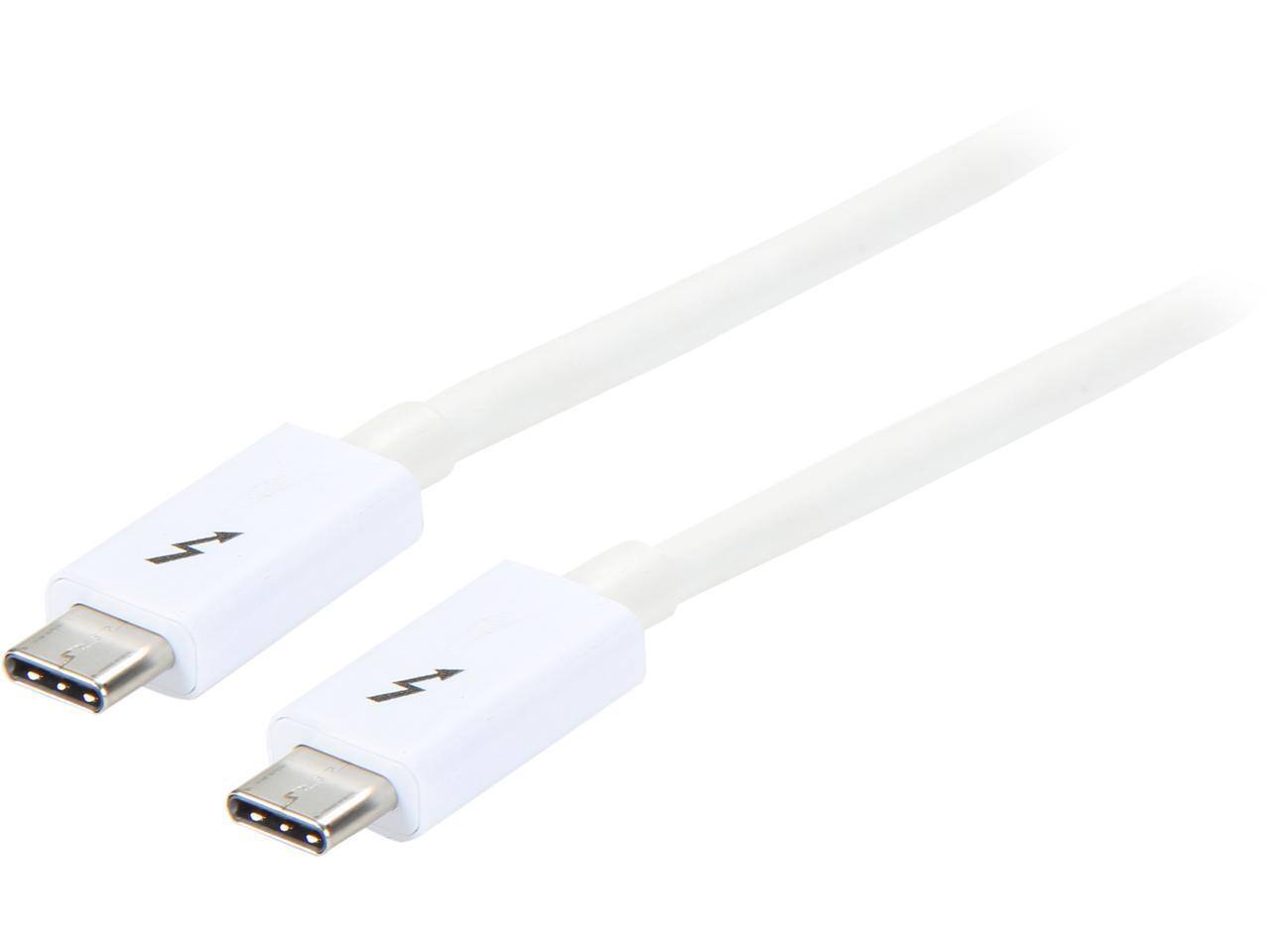 Front. StarTech.com - StarTech.com TBLT3MM2MW Thunderbolt 3 Cable, 2m White, 4K 60Hz, USB-C to USB-C.