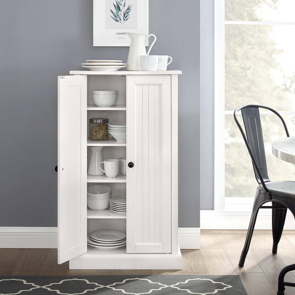 Alt View 9. Crosley Furniture - Seaside Storage Cabinet - White.
