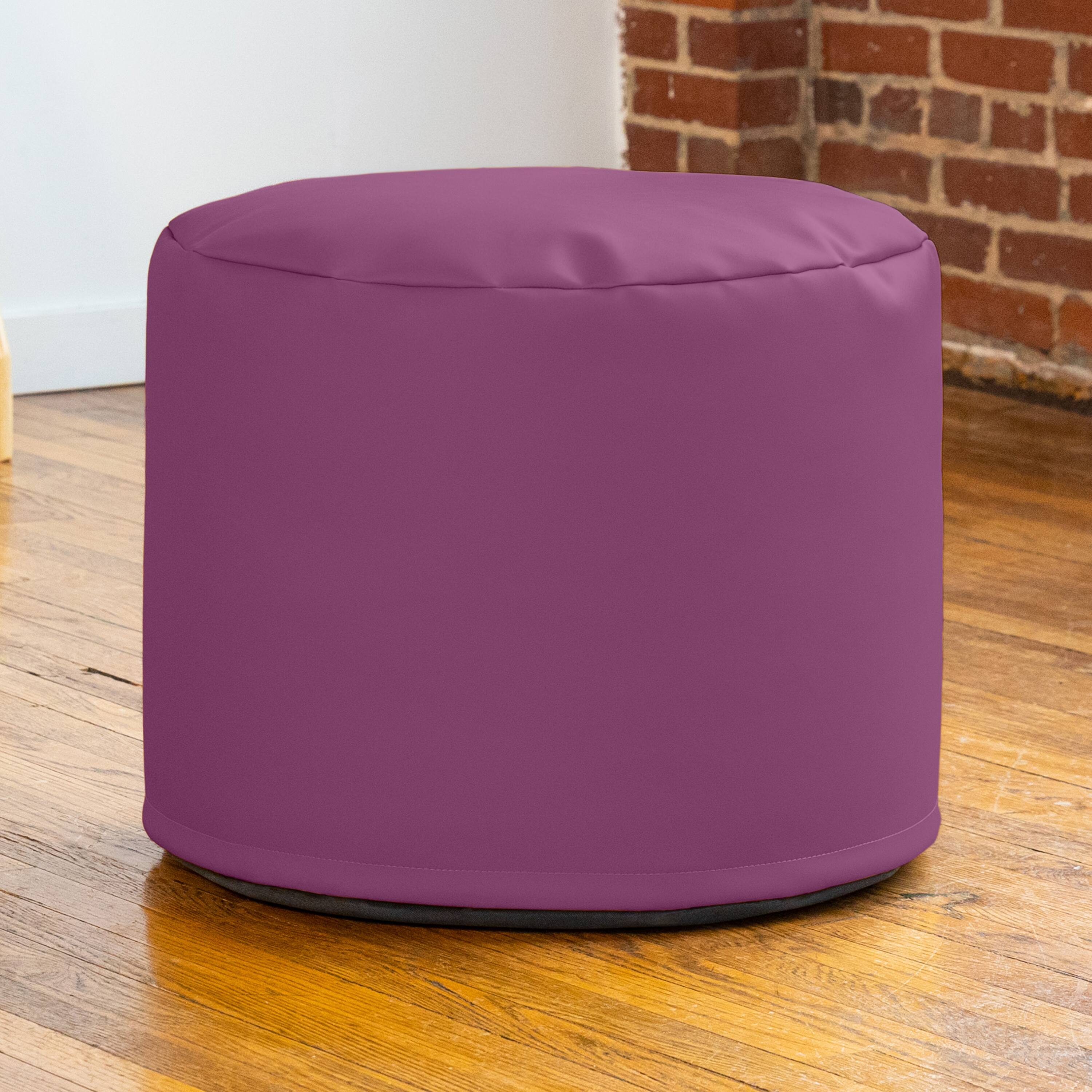 Alt View 1. Jaxx - Jaxx Mallo Modular Pouf Classroom Bean Bag Seat, Premium Vinyl - Purple - Purple.
