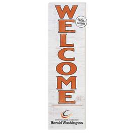 Jardine - Harold Washington College Phoenix 10'' x 35'' Indoor/Outdoor Welcome Sign - White