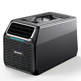 Waykar - 6000 BTU Portable Tent Air Conditioner for Camping - Outdoor Compact AC Unit with Remote Control & Dual Exhaust Hoses - Black