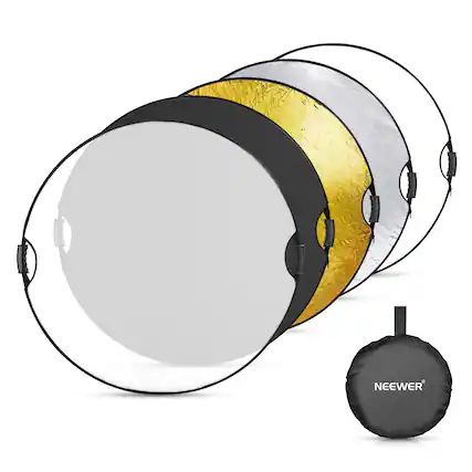 Front. Neewer - 51" 5-in-1 Foldable Light Reflector, w/ Handle Grip, RF-130II.