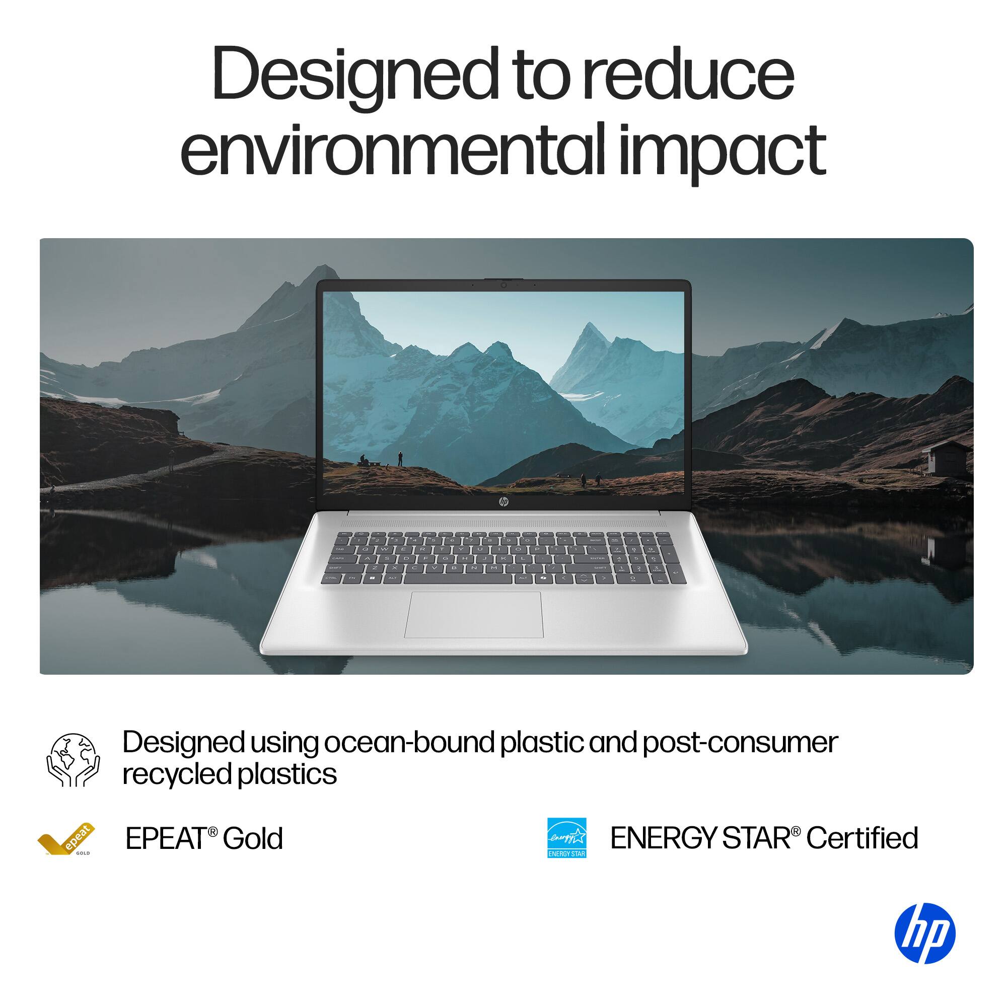 Designed to reduce environmental impact. Designed using ocean-bound plastic and post-consumer recycled plastics. EPEAT Gold. ENERGY STAR Certified.