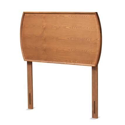Front. Baxton Studio - Laurien Mid-Century Modern Finished Wood Twin Size Headboard - Ash Walnut.