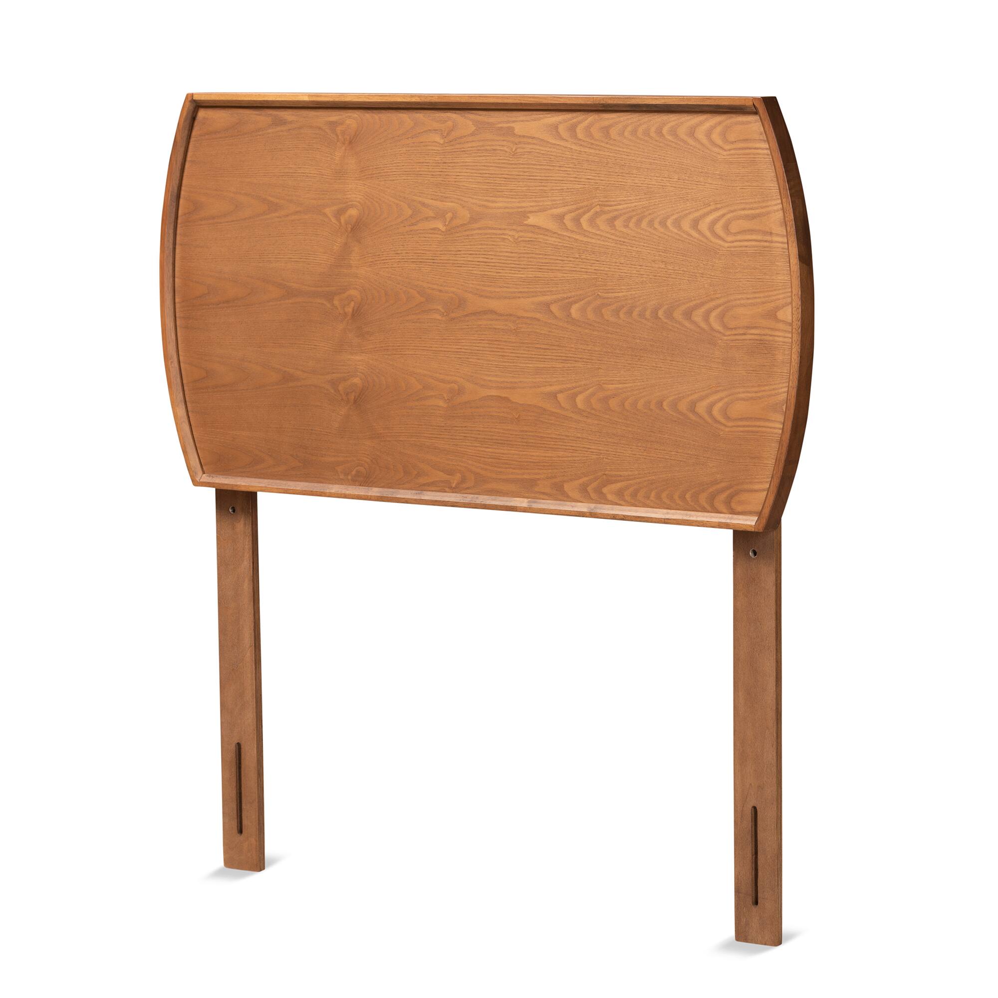 Front. Baxton Studio - Laurien Mid-Century Modern Finished Wood Twin Size Headboard - Ash Walnut.